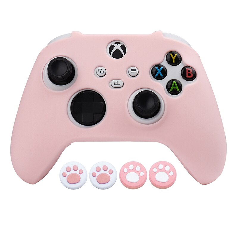 Pink Soft Silicone Protective Case For Xbox Series S / X Controller Skin Gamepad Cover Games Accessories for XSX Joystick Cases