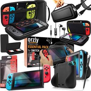 Orzly Essentials Bundle for Nintendo Switch - Black