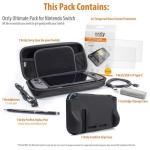 Orzly Essentials Bundle for Nintendo Switch - Black
