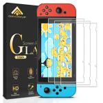 3-Pack Nintendo Switch Tempered Glass Screen Protectors