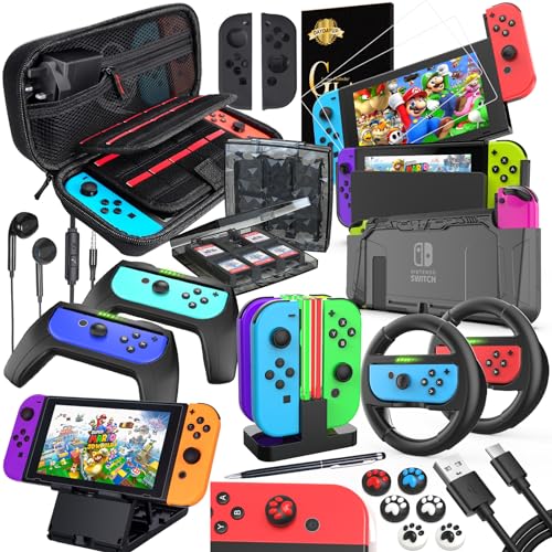 Nintendo Switch Accessories Bundle with Carrying Case