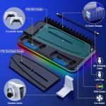 HEYLICOOL PS5 Cooling Stand with RGB Light and Charger