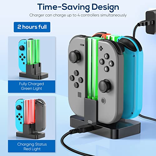 Switch Charging Dock with USB Type-C Cable - Black