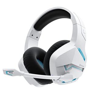 BINNUNE Wireless Gaming Headset with Mic - White