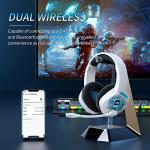 BINNUNE Wireless Gaming Headset with Mic - White