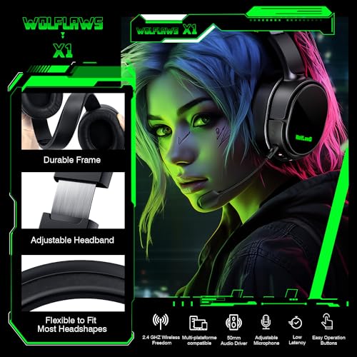 WolfLawS Wireless Gaming Headset for Multiple Consoles