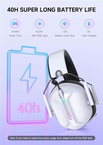 Gvyugke Wireless Gaming Headset with RGB Lights