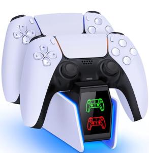 PS5 DualSense Controller Charging Station with RGB Lights