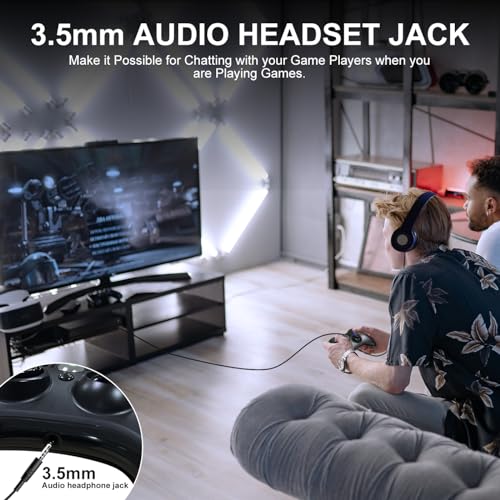 Wired Xbox Controller with Remappable Buttons & Headset Jack