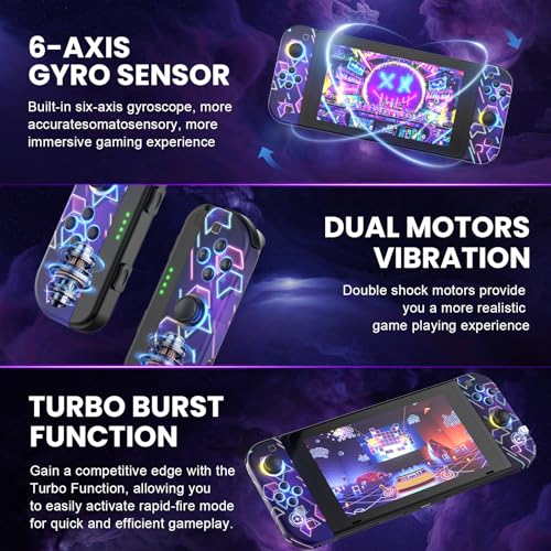 TURPOW Wireless Gamepad Controllers for Switch - 2 Pack