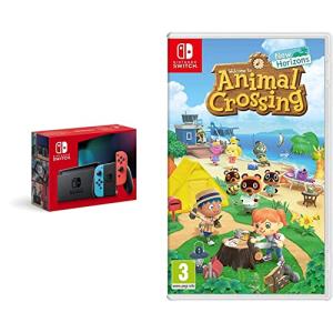 Nintendo Switch Neon Red/Blue with Animal Crossing