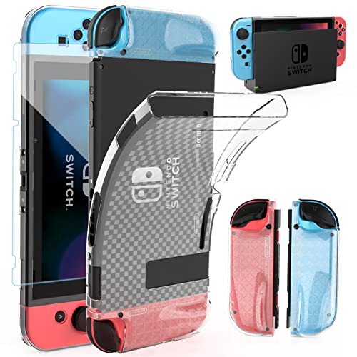 Switch Case with Screen Protector and Thumb Grips