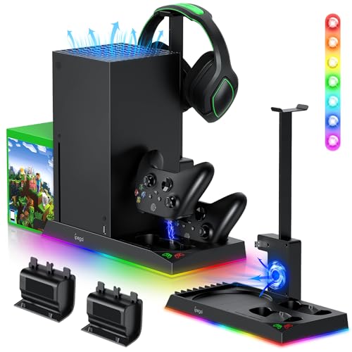 RGB Charging Stand & Cooling Fan for Xbox Series X