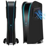 Black PS5 Curved Faceplate with Cooling Vents