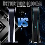 Black PS5 Curved Faceplate with Cooling Vents