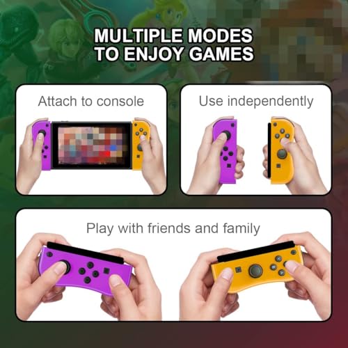 CelebFuny Wireless Switch Controller Pair (Purple/Orange)