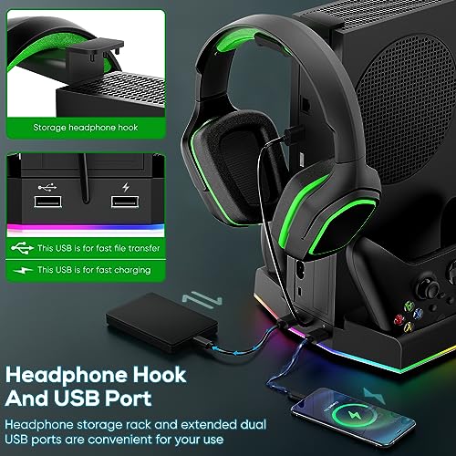 Xbox Series S Cooling Stand with Charging Station