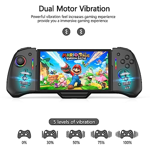 Ergonomic Wireless Switch Controllers with RGB Lighting