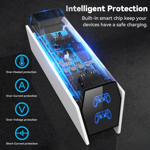 PS5 Controller Charging Station with LED Light