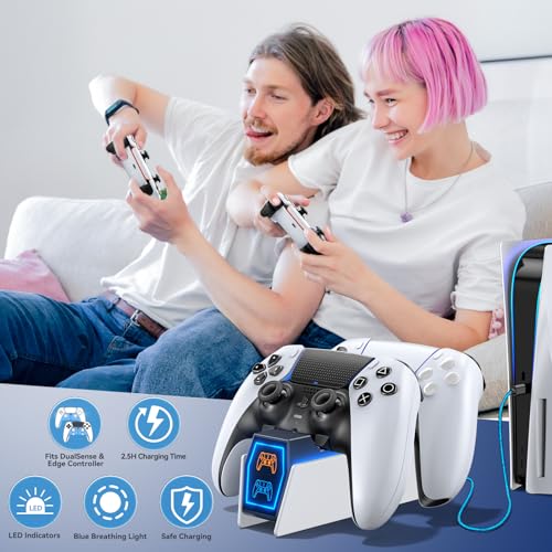 PS5 Controller Charging Station with LED Light