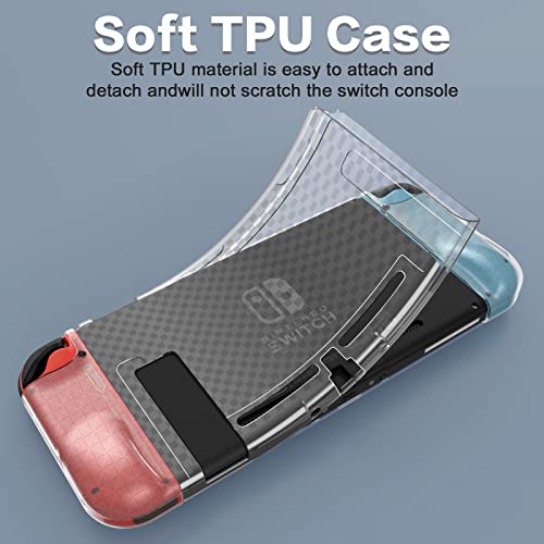 Switch Case with Screen Protector and Thumb Grips