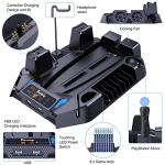 PS5 Cooling Stand with Dual Controller Charger and Game Storage