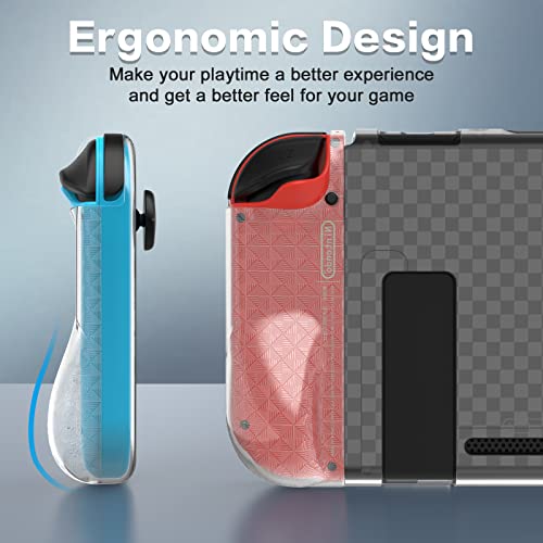 Switch Case with Screen Protector and Thumb Grips