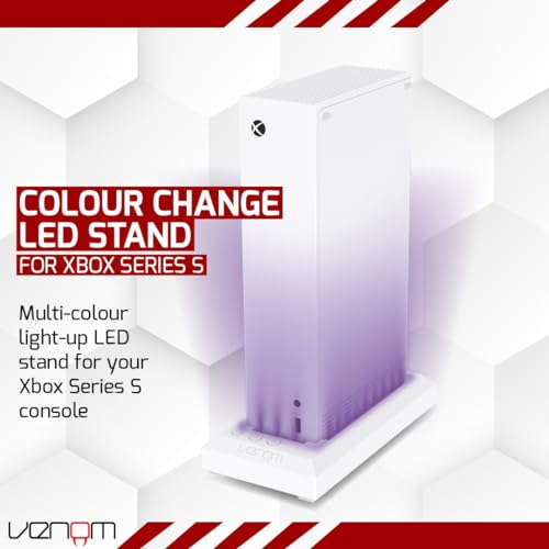 Venom Console Stand with LED Lights - White