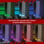 Venom Console Stand with LED Lights - White