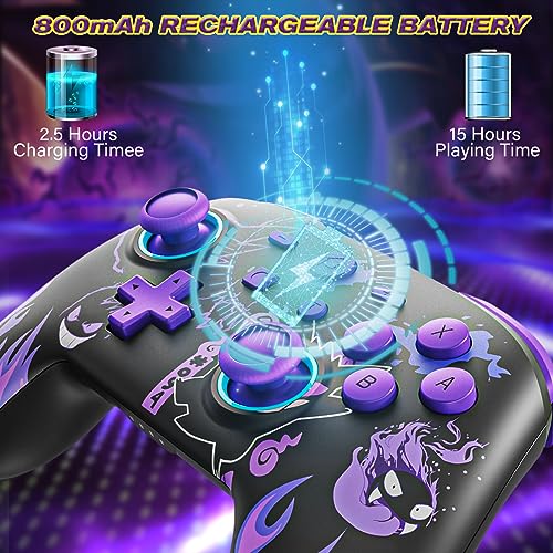 JORREP Wireless Purple Controller for Nintendo Switch