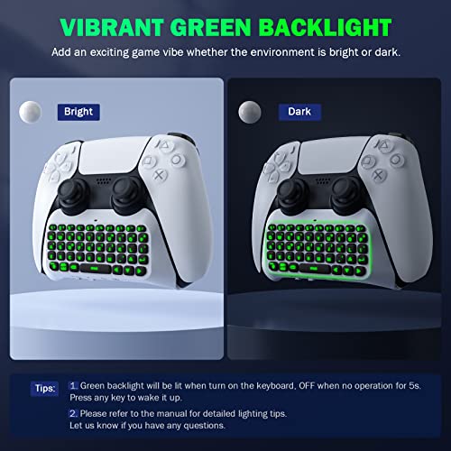 MoKo Wireless Mini Keyboard for PS5 Controller