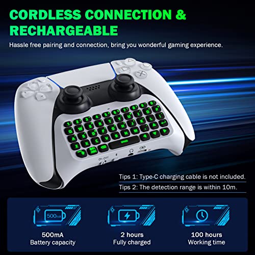 MoKo Wireless Mini Keyboard for PS5 Controller