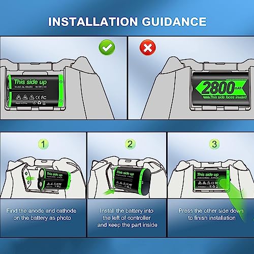 Rechargeable Battery Pack for Xbox Controllers