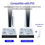 Mcbazel PS5 Cooling Stand with Dual Charger
