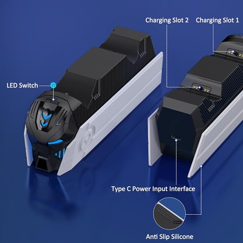 HEYLICOOL Fast Charger Dock for PS5 Controllers
