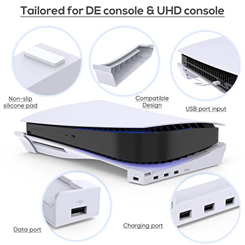 PS5 Horizontal Stand with 4-Port USB Hub