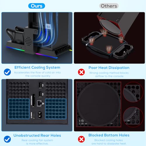RGB Charging Stand & Cooling Fan for Xbox Series X