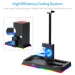 RGB Charging Stand & Cooling Fan for Xbox Series X
