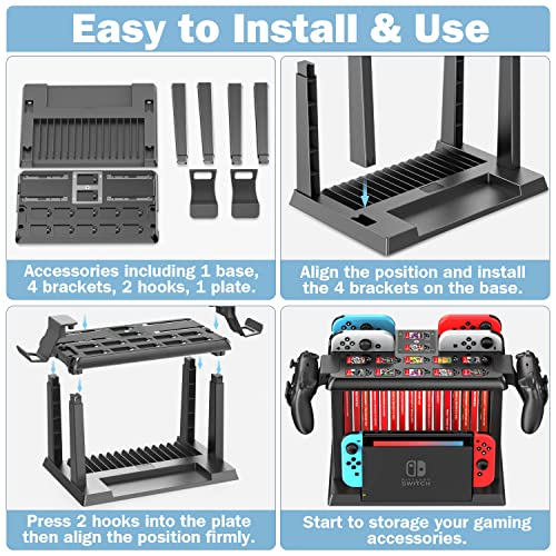 Nintendo Switch Games Organizer with Controller Charger