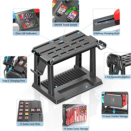 Nintendo Switch Games Organizer with Controller Charger