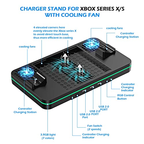 Xbox Series X/S Cooling Fan & Dual Charger