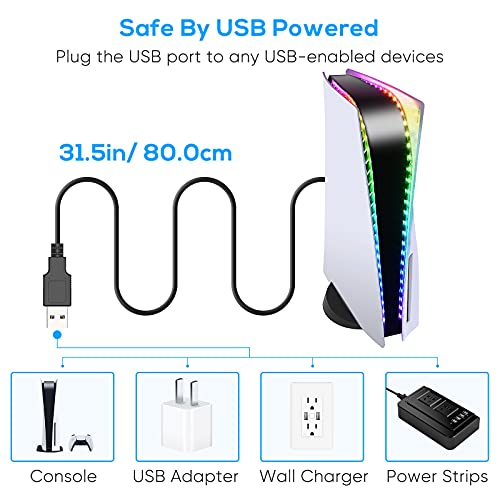 RGB LED Light Strip for PS5 Consoles