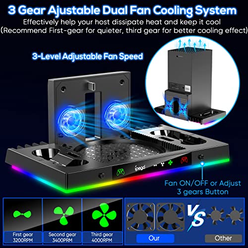 Xbox Series X Cooling Fan & Controller Charger Station
