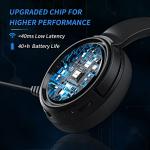 BINNUNE Wireless Gaming Headset with Noise Cancelling