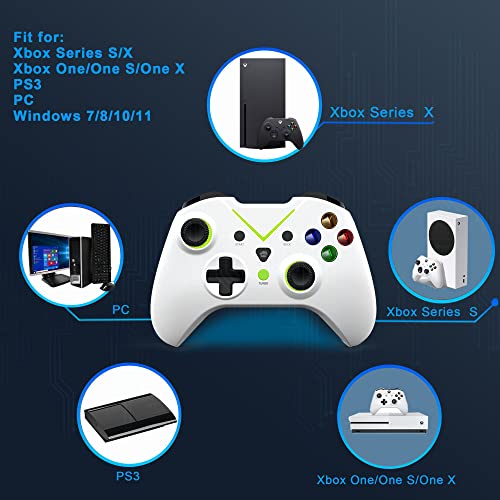 Green Wireless Gaming Controller with Dual Vibration