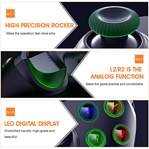 Green Wireless Gaming Controller with Dual Vibration