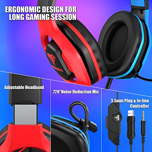 BENGOO G9500 Gaming Headset with Noise Cancelling Mic