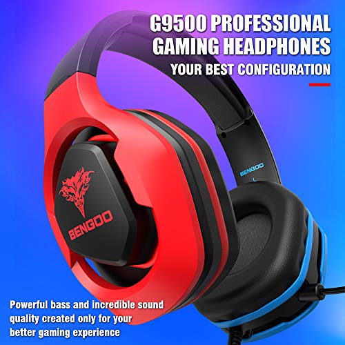BENGOO G9500 Gaming Headset with Noise Cancelling Mic