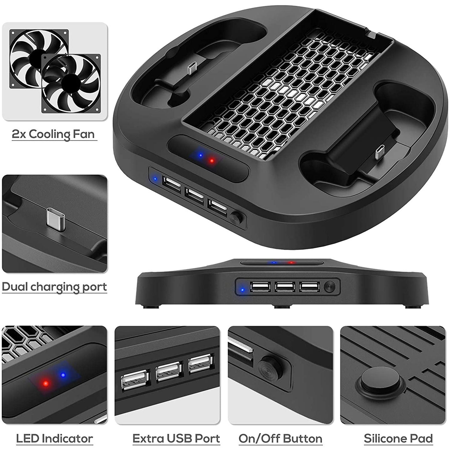 Xbox Series S Vertical Cooling Stand with Charger