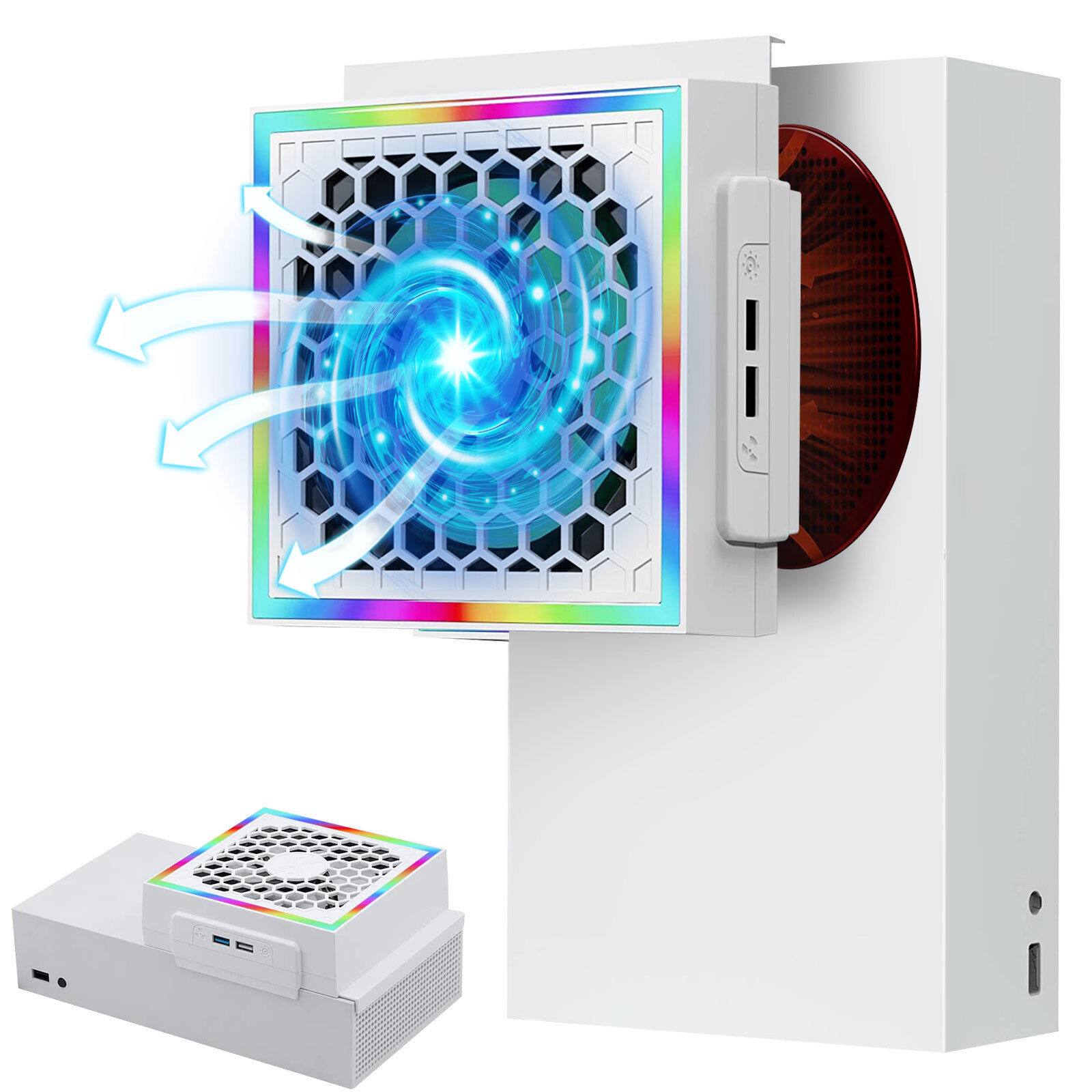 Adjustable RGB USB Cooling Fan for Xbox Series S